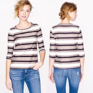 J. Crew reverse-jacquard stripe popover, size XS